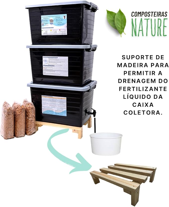 Composteira Doméstica Minhocário 105 L 4