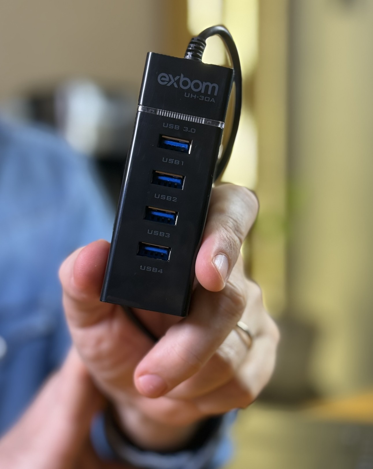 Hub USB 3.0 4 Portas com LED Indicador 5