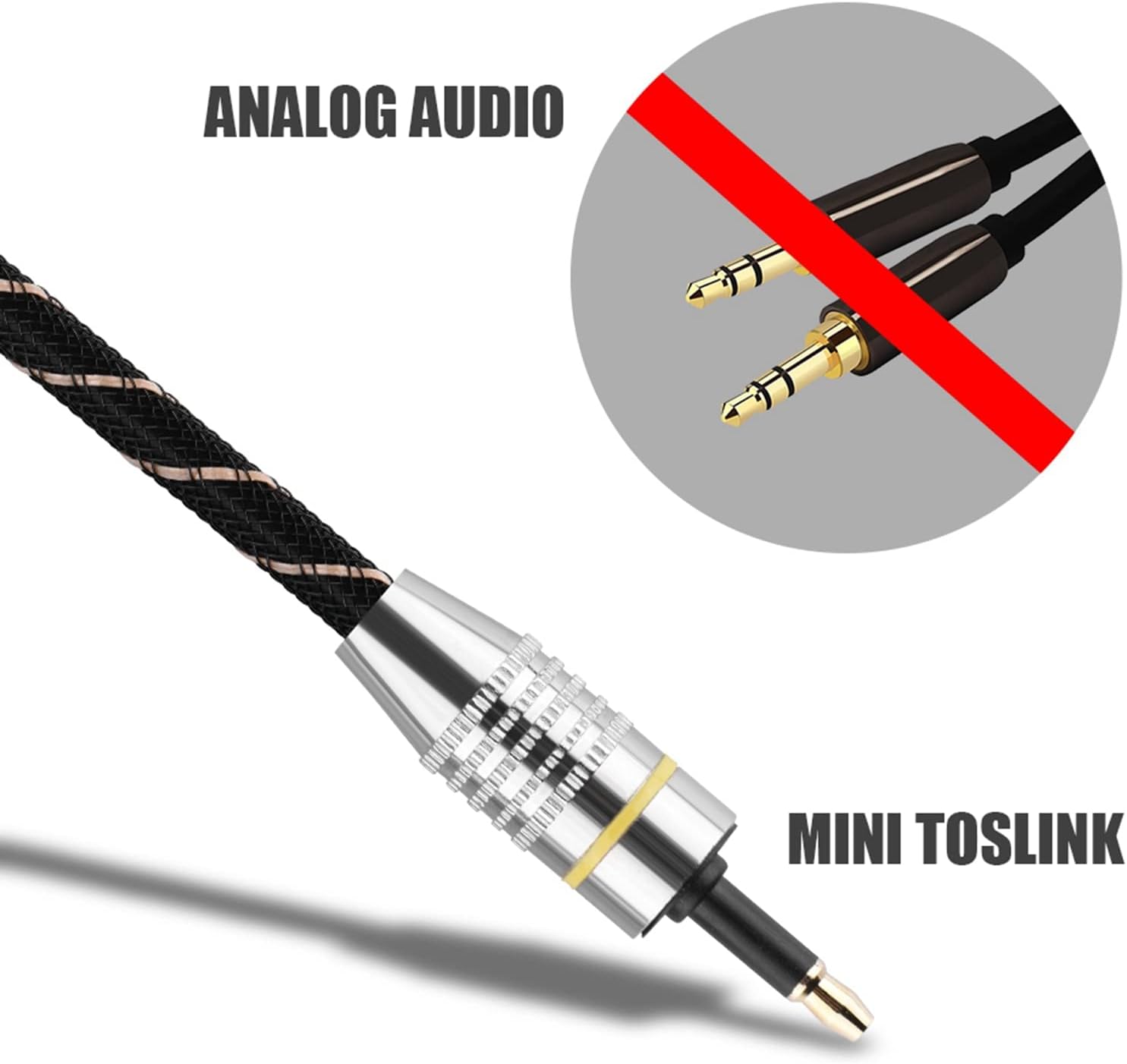 Cabo Optico Mini Toslink 1,5 m Akozon 5