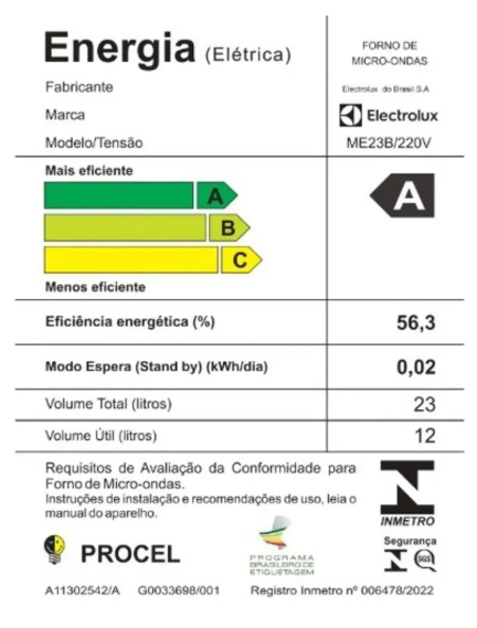 Micro-ondas Efficient 23 L  5