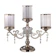 CONCEPTS LIFE Candelabro para 3 Velas de Metal e Vidro Flor 1