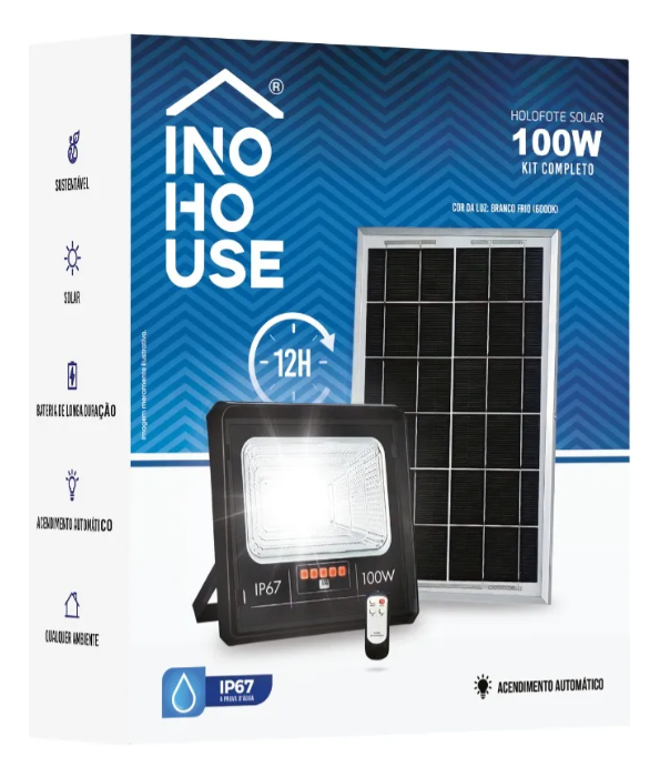 Holofote Solar Refletor 100 W Prova D’água  5