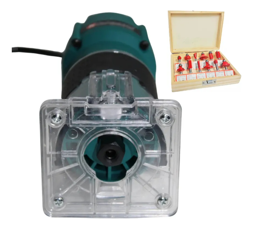 Tupia Laminadora Manual 900 W + Jogo de Fresas 15 Pçs (110 V) 2