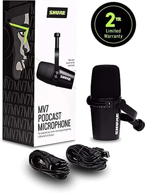Microfone Para Podcast Shure MV7 2