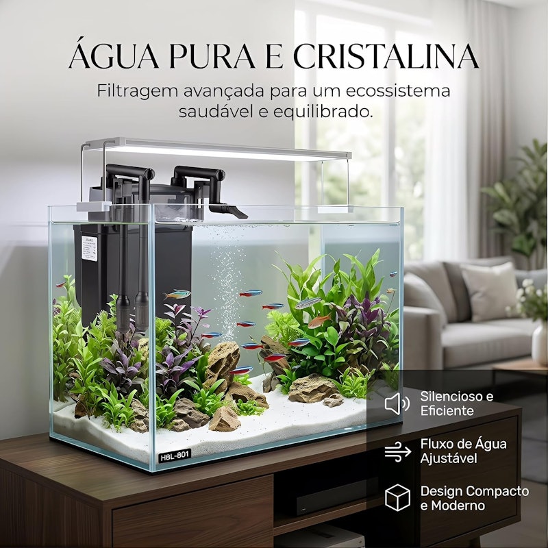 Filtro de Aquário Hang On Externo 500 L/h 4