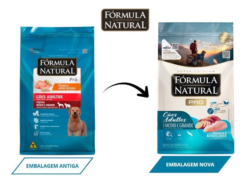 Fórmula Natural Super Premium Pro Cães Adultos Portes Médio e Grande Sabor Frango e Batata-Doce 3