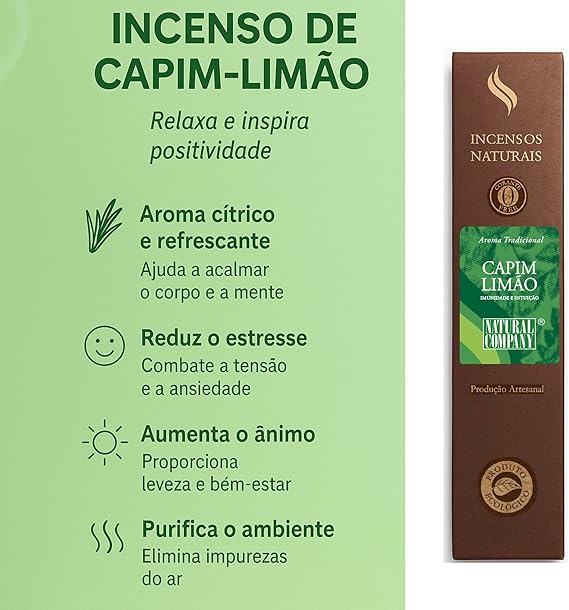 Incenso Natural Artesanal Capim Limão 2