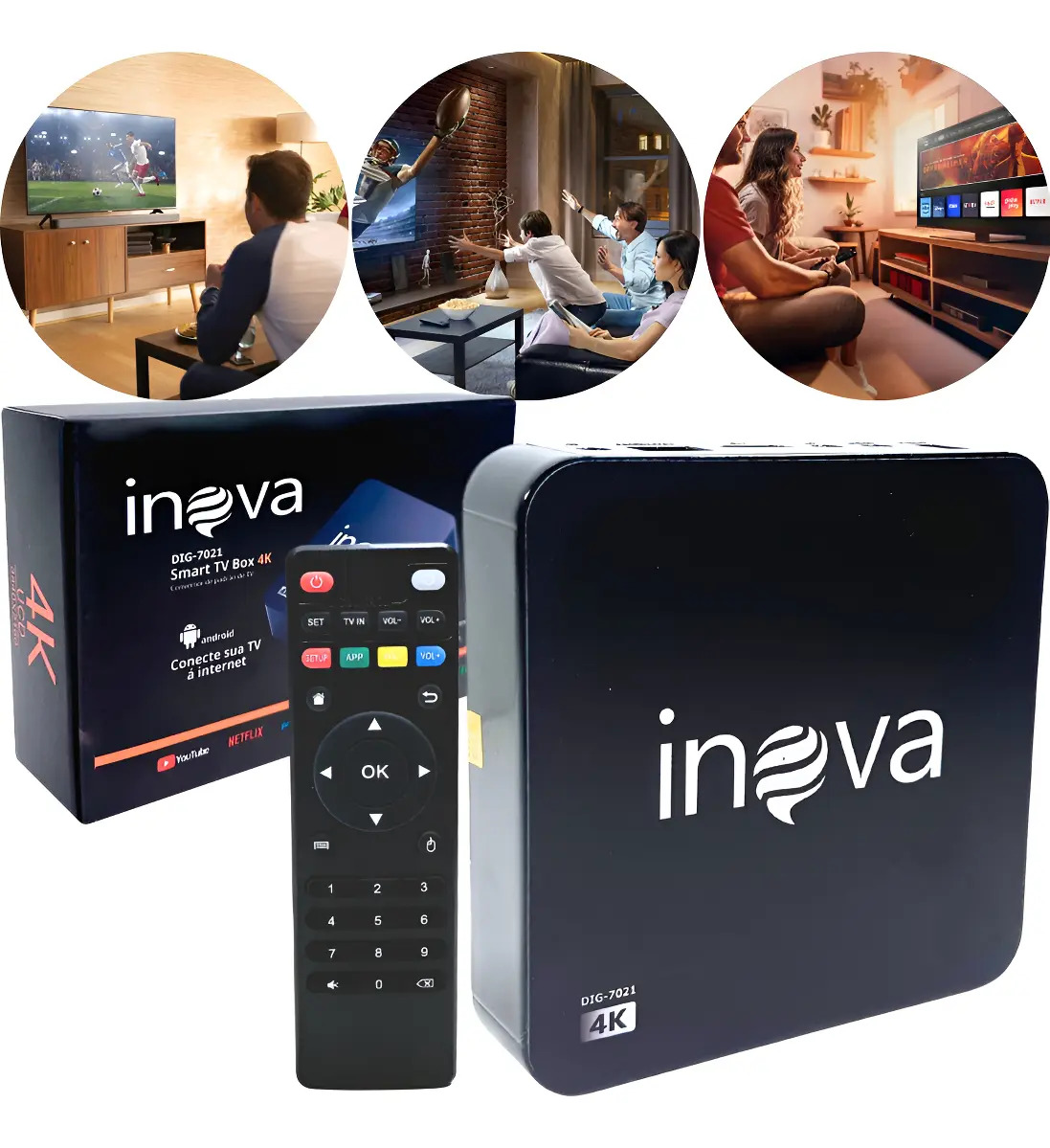 Smart TV Box 4K Inova 1