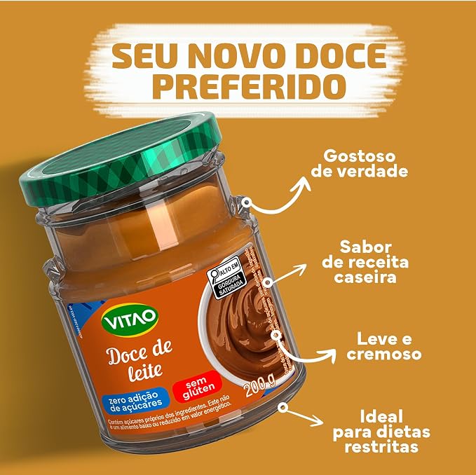Doce de Leite Zero Açúcar Vitao  4