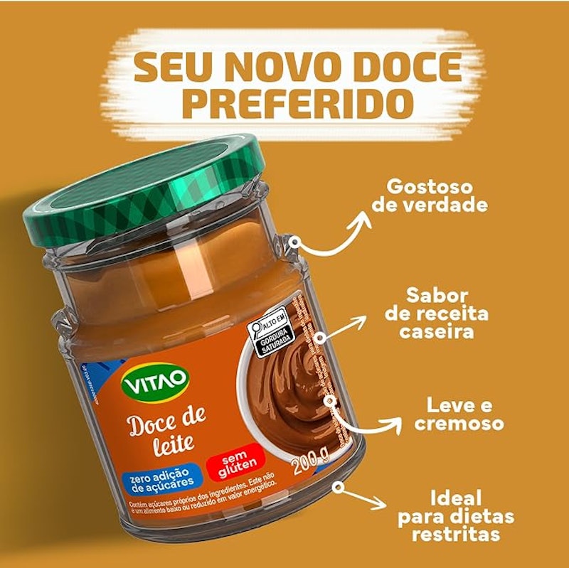 Doce de Leite Zero Açúcar Vitao 4