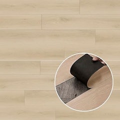 Piso Vinílico Auto Adesivo Régua Madeira Manta Caixa 5 m² Bege Liso