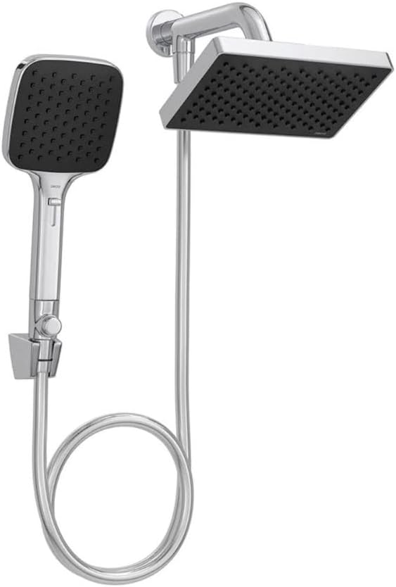 Chuveiro Retangular de Parede 20 cm com Desviador Cromado Flex Plus 1