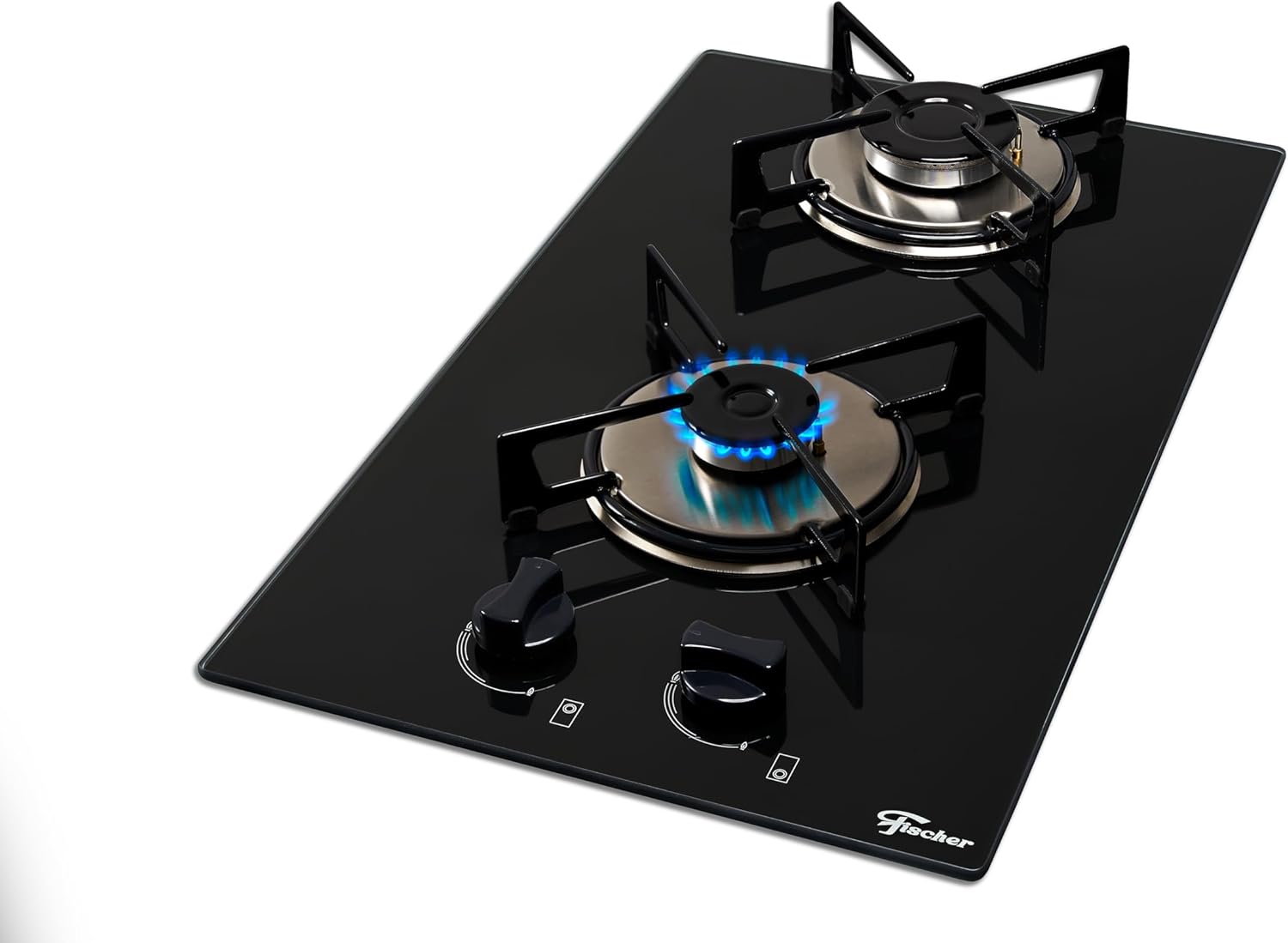 Cooktop a Gás Fischer 2 Bocas Loft com Supervisor de Chama Mesa Vidro Bivolt 5