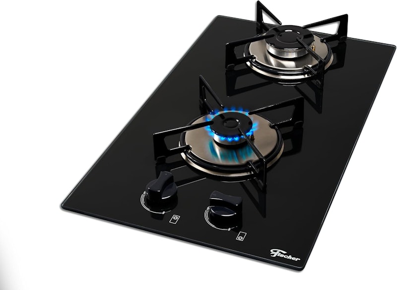 Cooktop a Gás Fischer 2 Bocas Loft com Supervisor de Chama Mesa Vidro Bivolt 5
