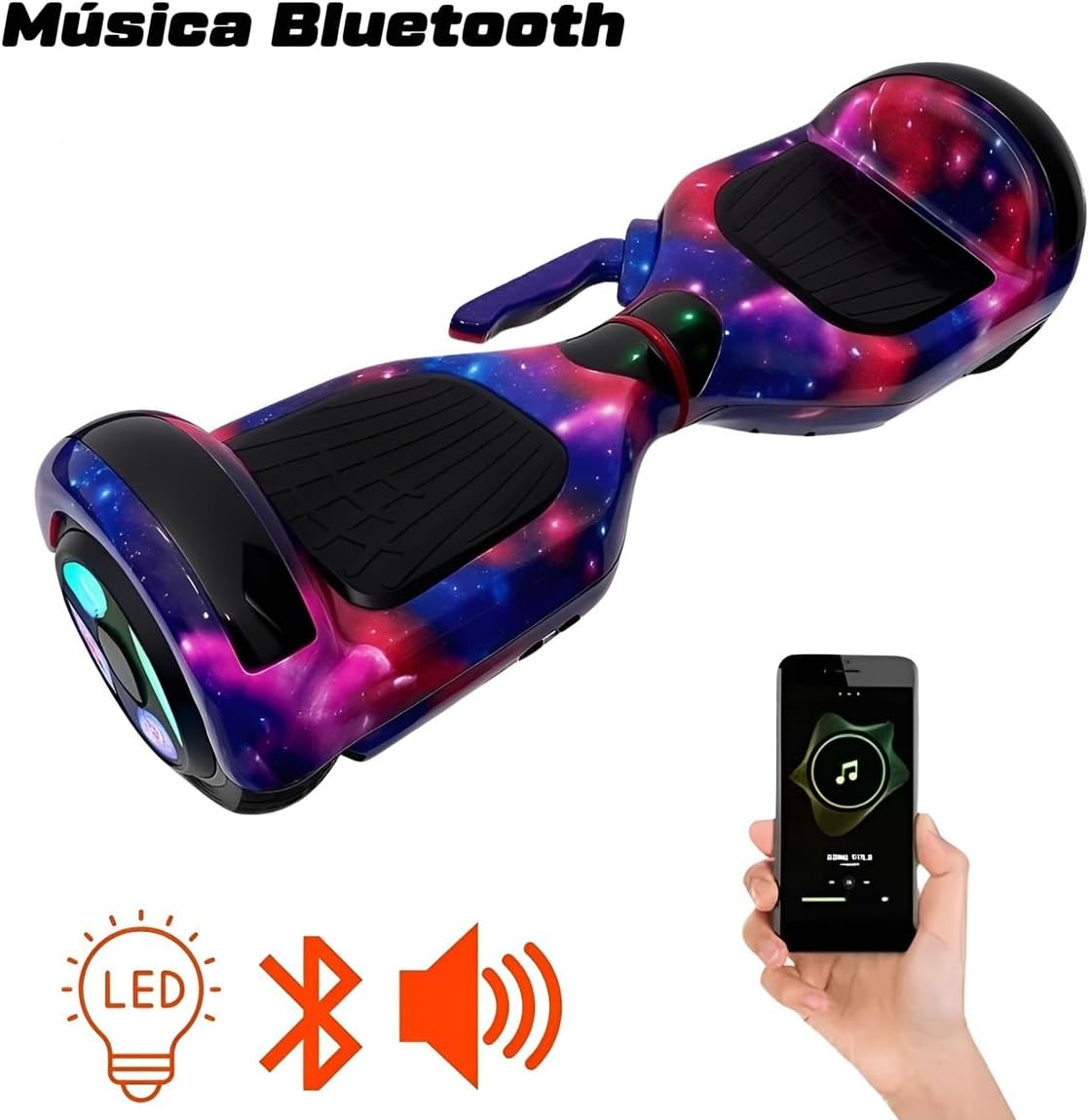 Hoverboard Skate Elétrico com Alça 5