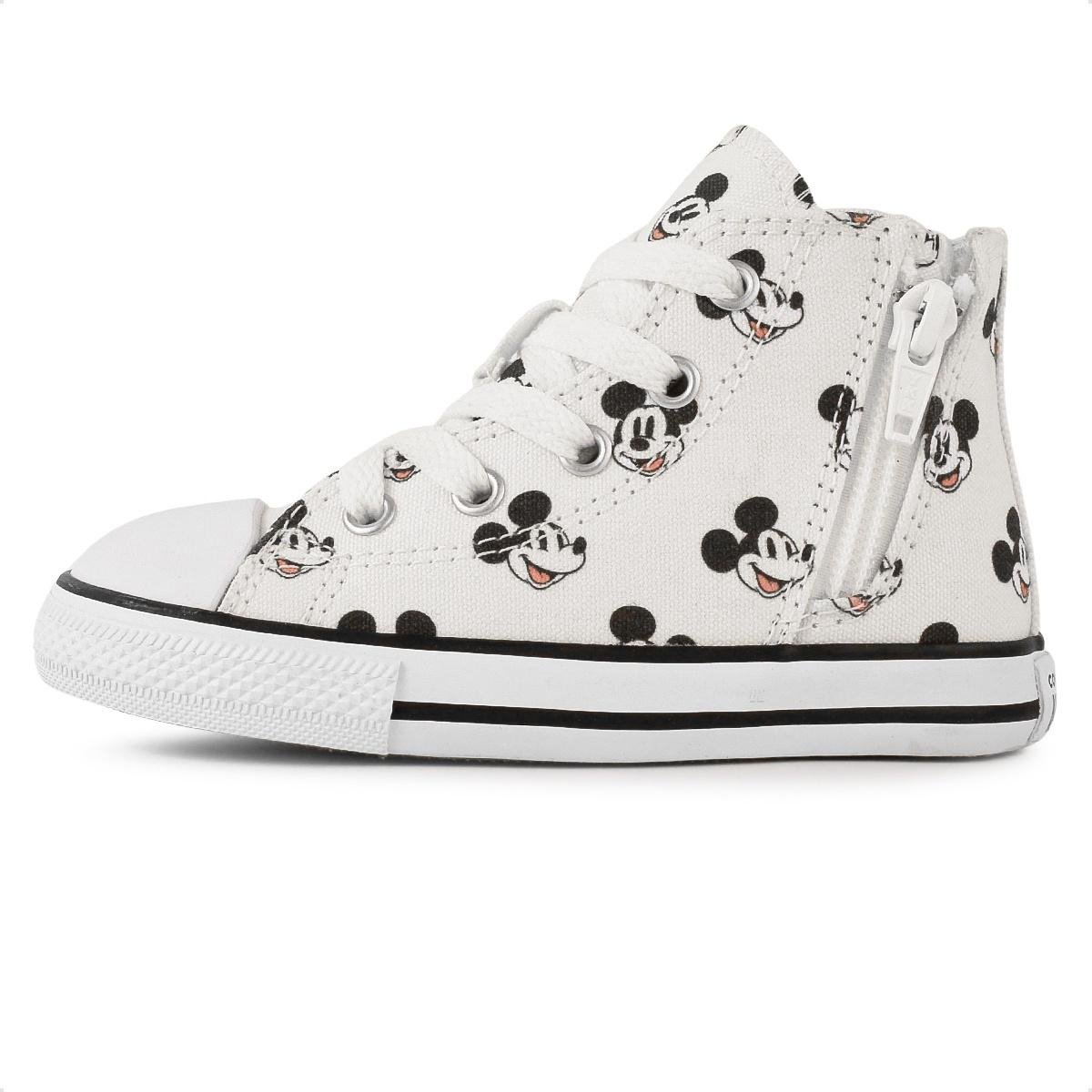 Tênis Converse All Star Chuck Taylor Cano Alto Side Zip Mickey Infantil 2
