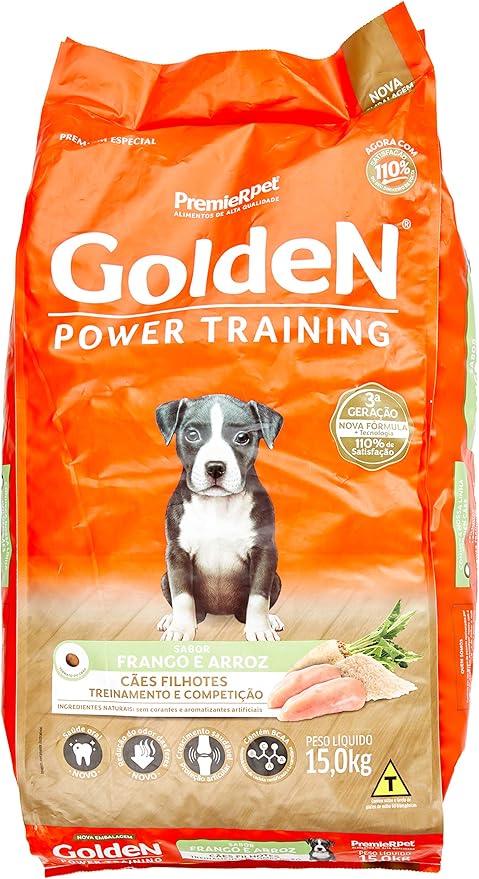 Ração GoldeN Power Training Cães Filhotes Frango & Arroz 1