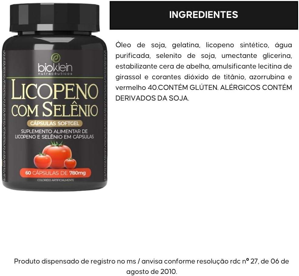 Licopeno com Selênio Bioklein 3