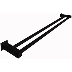 Porta Toalha Duplo De Banheiro Aço Inox 304 Preto Fosco