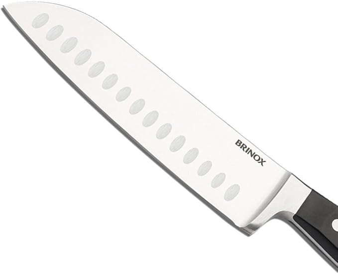  Faca Santoku para Fatiar e Picar Infinity 7" Aço Inox 4