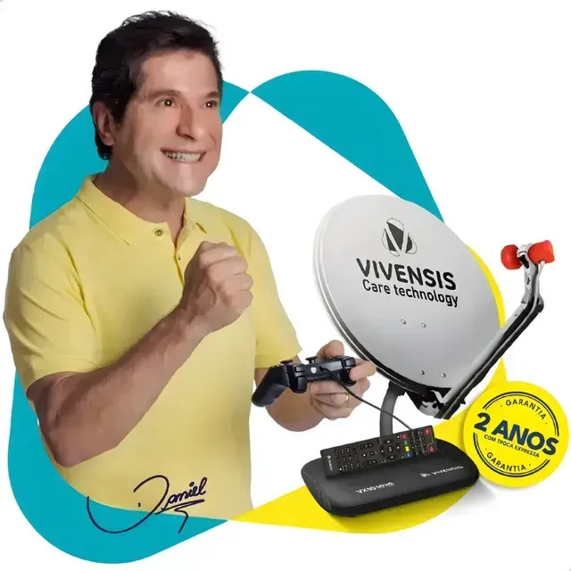 Kit Antena Parabólica Digital e Receptor VX10 2