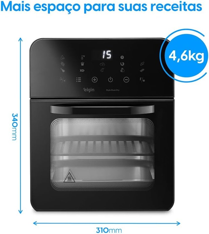 Fritadeira Air fryer Forno Style Oven Fry 10 L 5