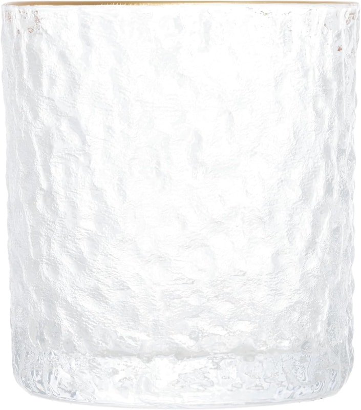 Copo de Whisky de Cristal Martelado com Fio de Ouro Petra 340 ml 3