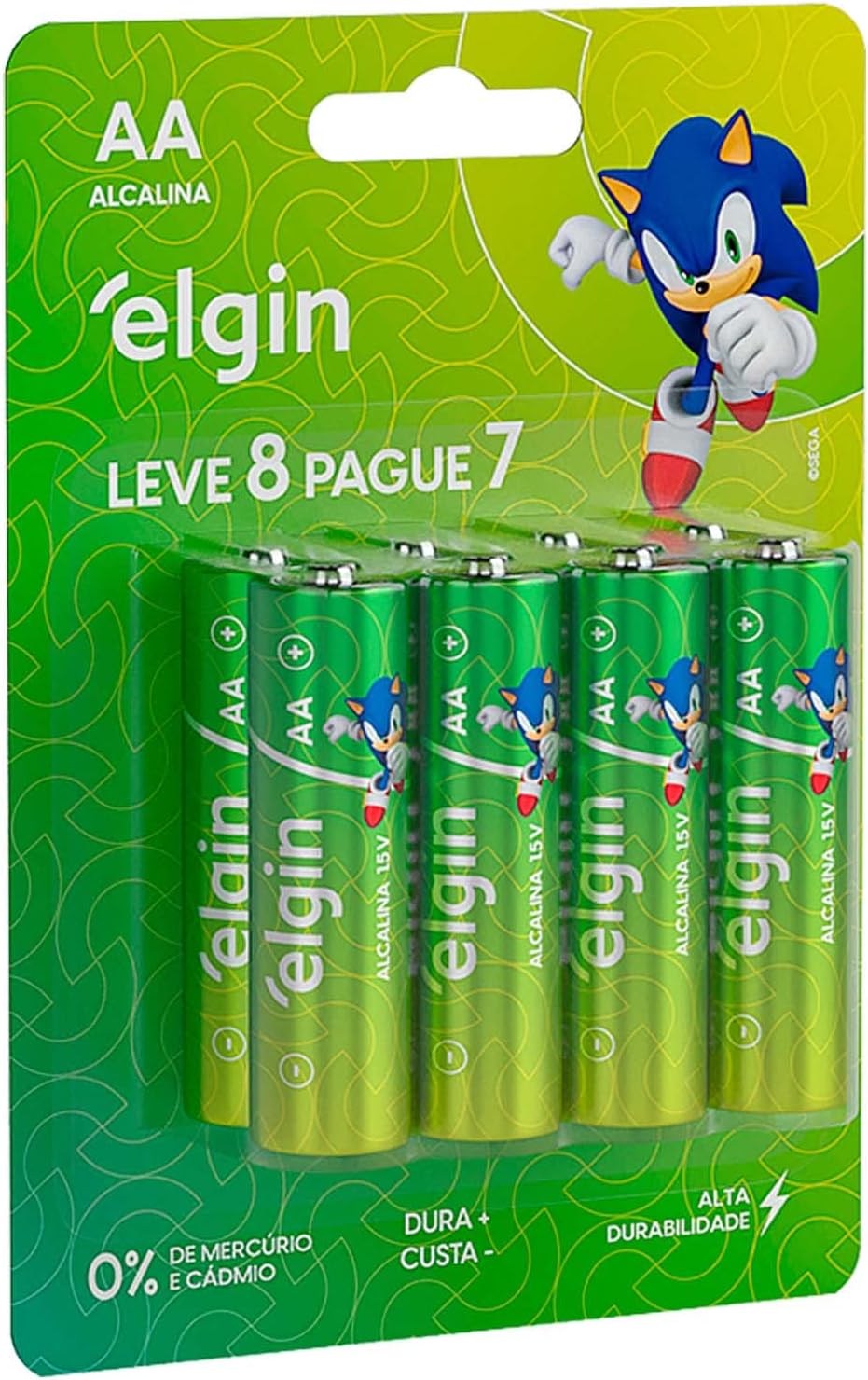 Pilha Alcalina AA Comum Elgin 1
