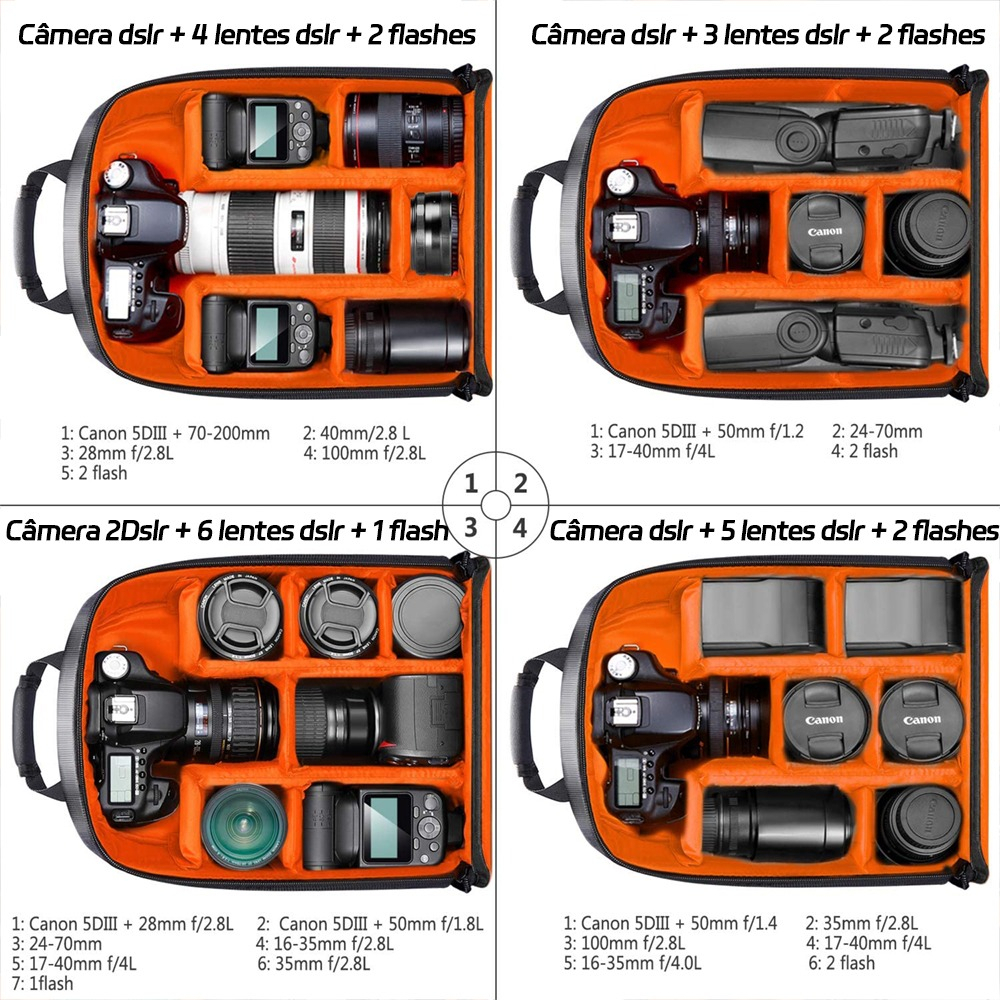 Mochila para Câmera Fotográfica 3