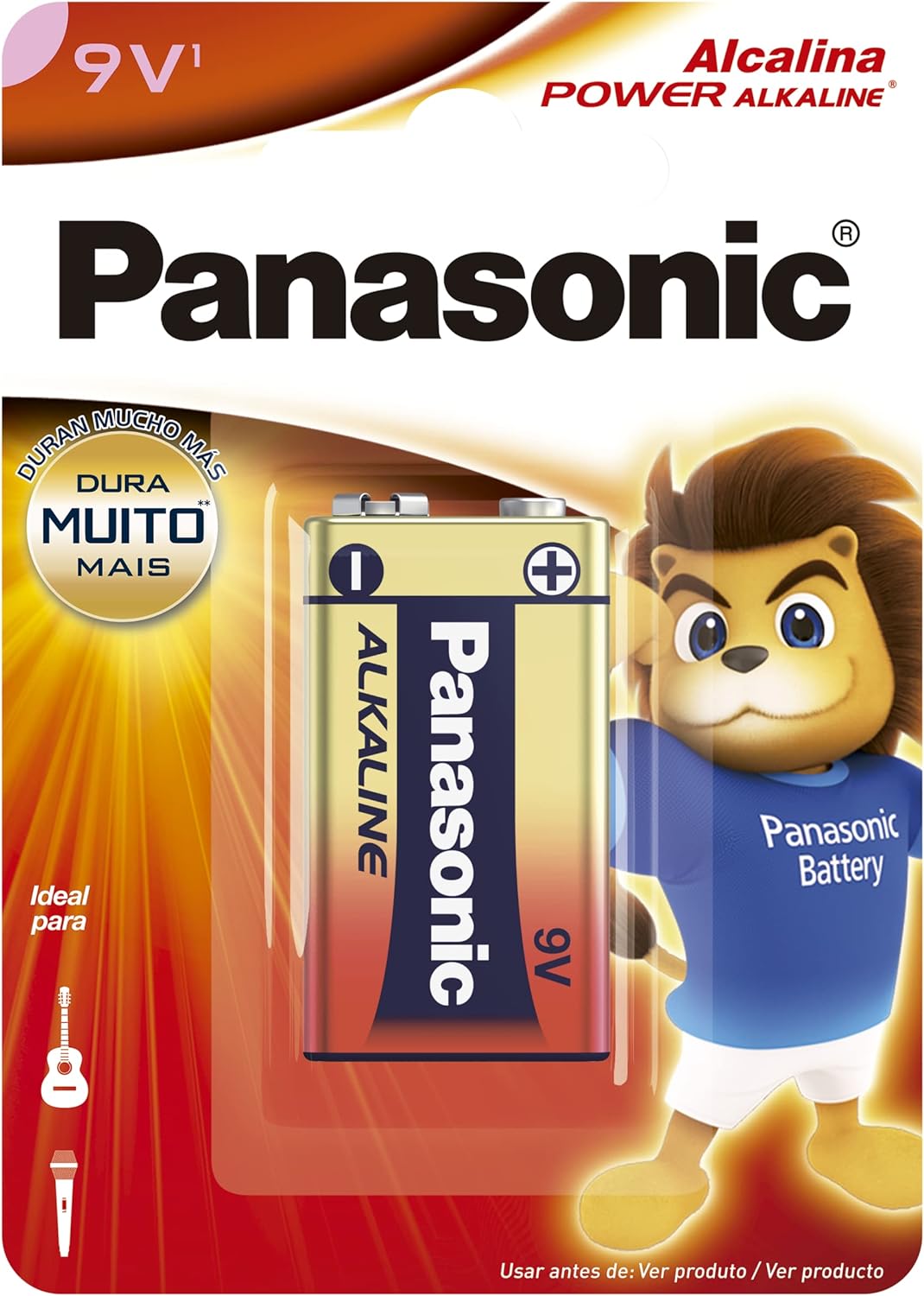 Bateria Alcalina Panasonic 9V 1