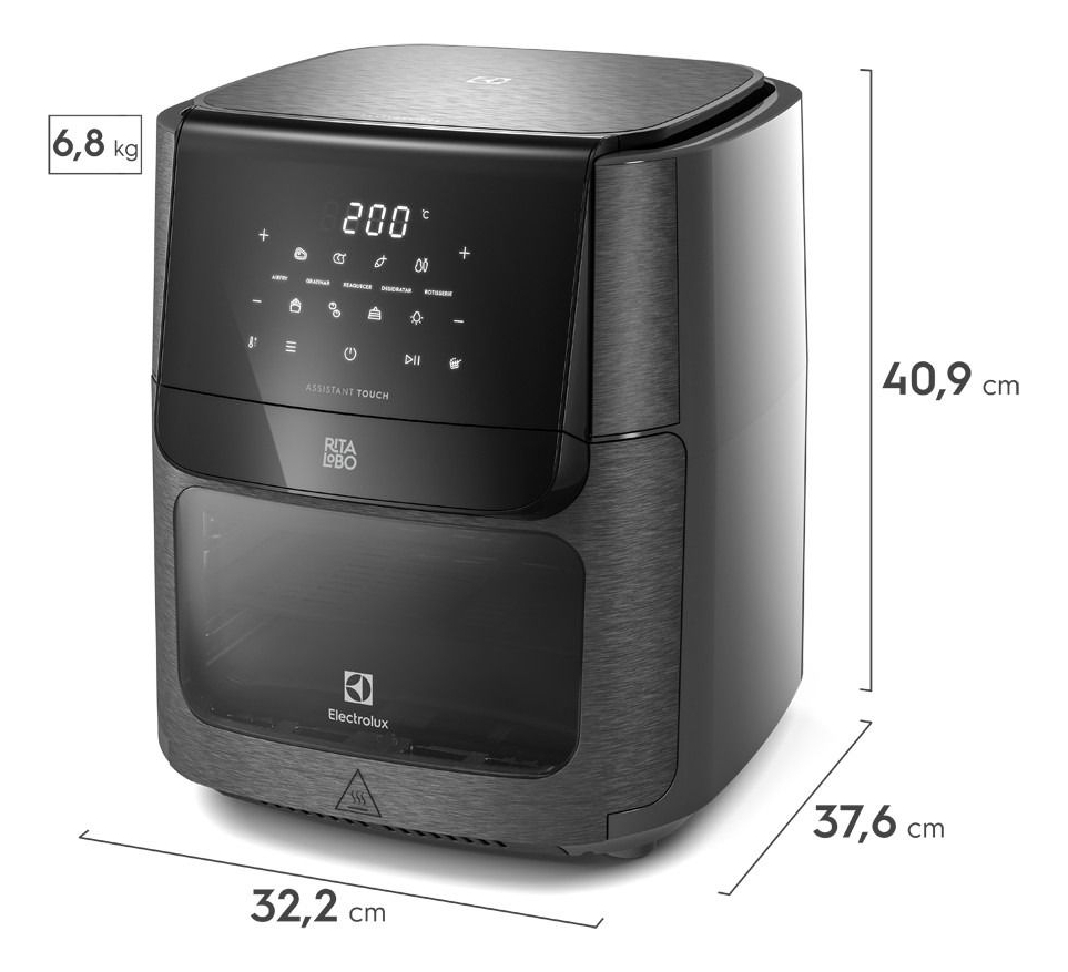 Air Fryer Oven Electrolux Rita Lobo 12 L Digital 5