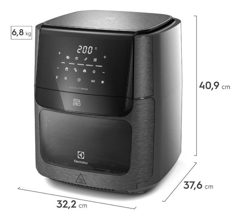 Air Fryer Oven Electrolux Rita Lobo 12 L Digital 5