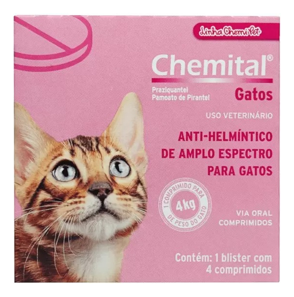 Vermífugo Chemital Gatos 4
