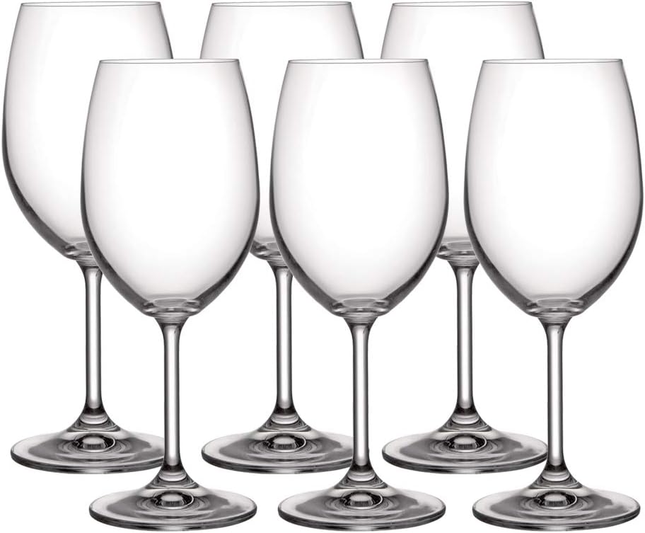 Jogo 6 Taças Anna Bohemia Cristal Titanium Vinho Branco 350 ml 1