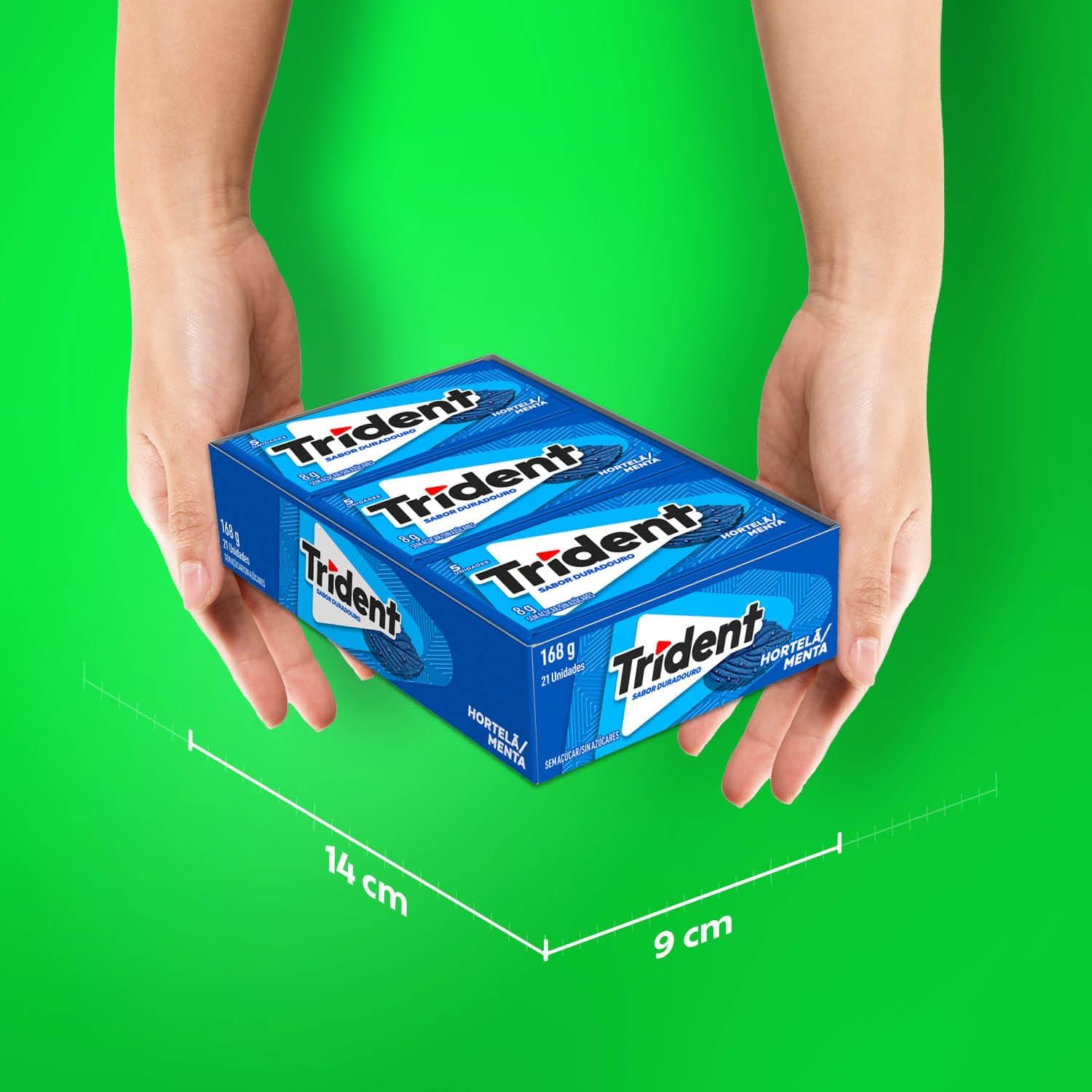 Chiclete Trident Hortelã sem Açúcar 3