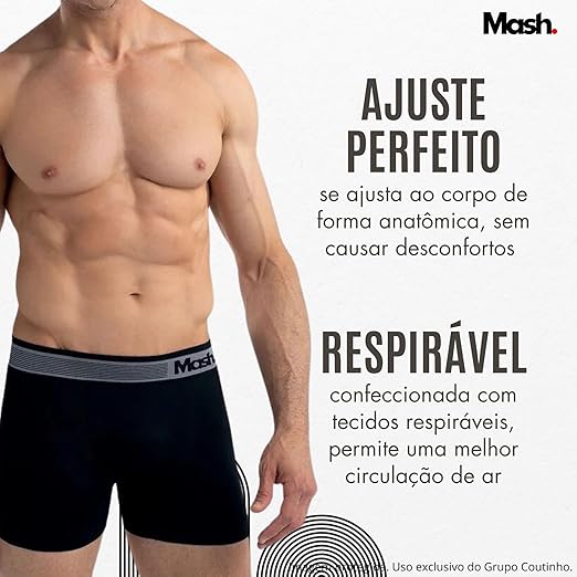 Cueca Boxer Microfibra Sem Costura  5