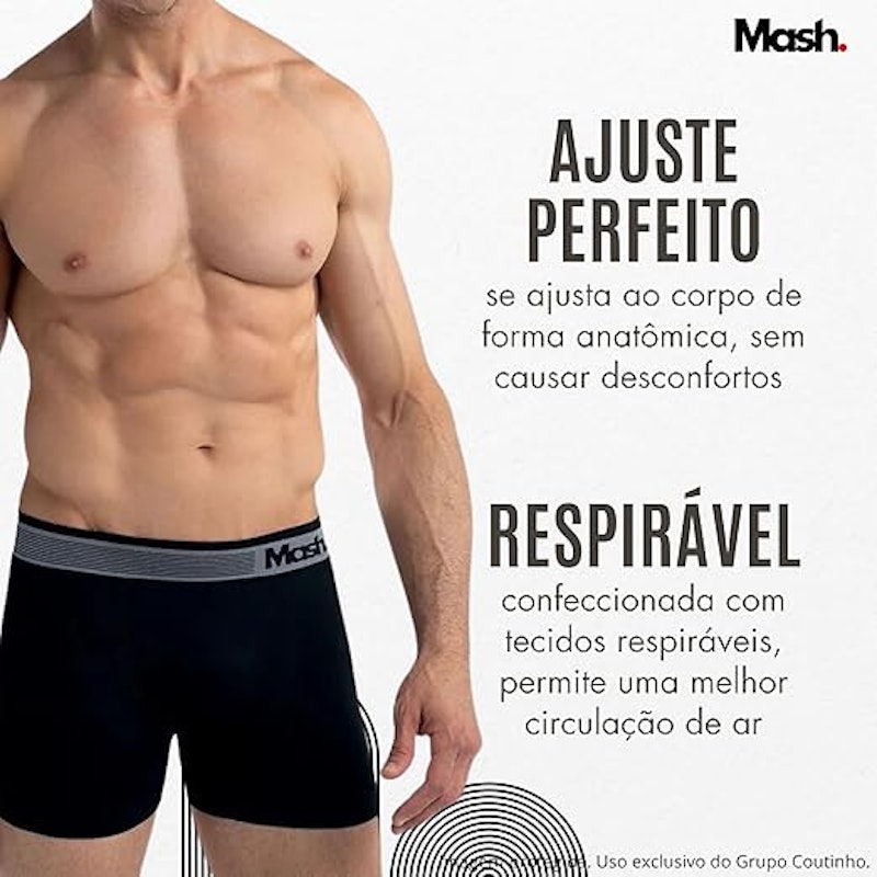 Cueca Boxer Microfibra Sem Costura 5