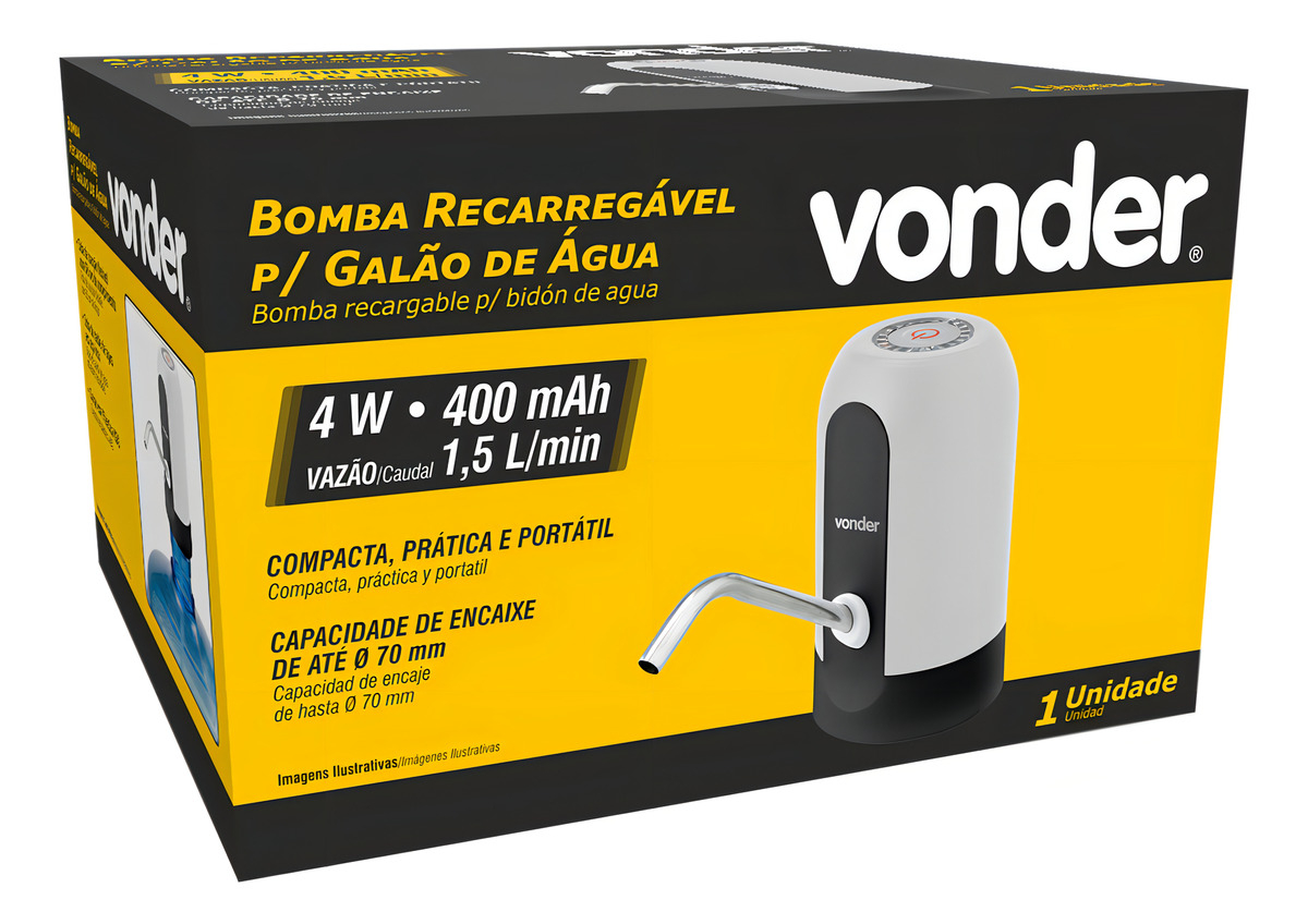 Bomba Recarregável para Galão de Água 3