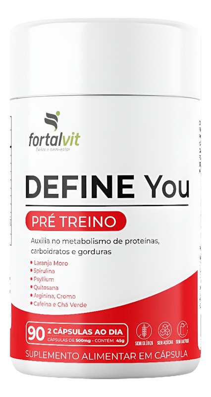 DEFINE YOU Suplemento Pré-Treino, 90 Cápsulas 1