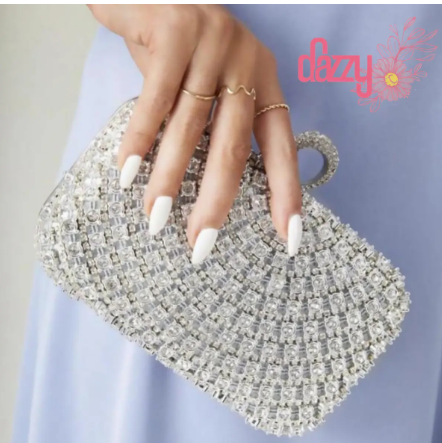 Bolsa Clutch Festa Feminina Prata 2