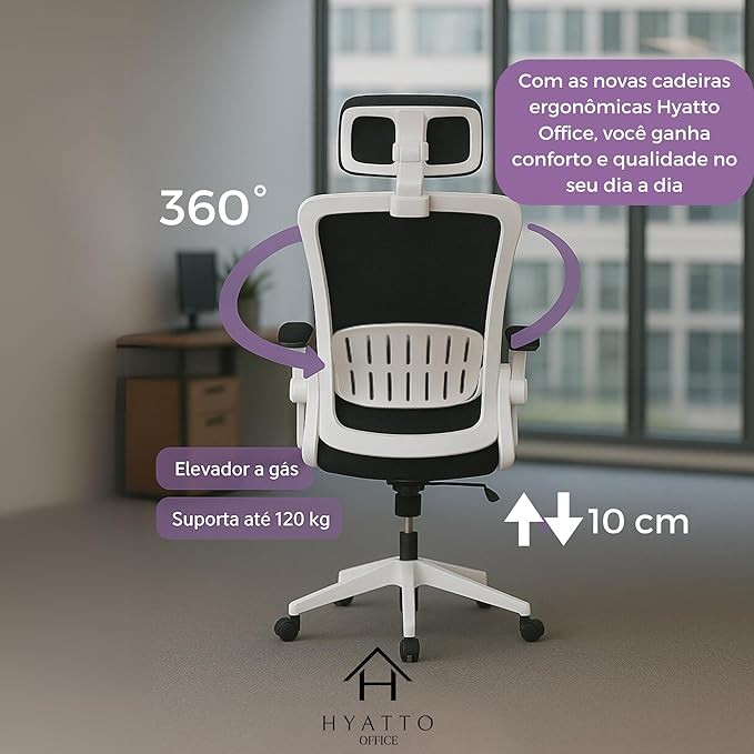 Cadeira de Escritório Ergonômica Giratória 5