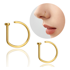 Piercing Argola D-Ring Titânio PVD