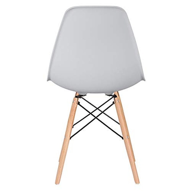 Mesa Redonda Eames 100 cm Preto + 4 Cadeiras Eiffel DSW Branco 5