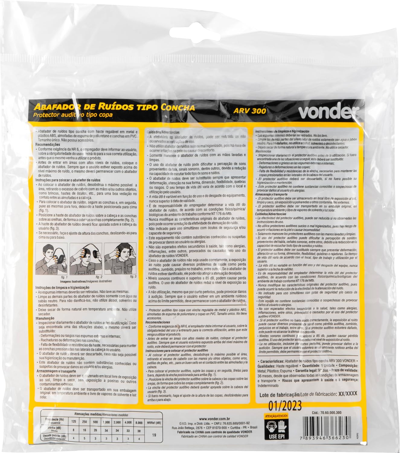 Abafador de Ruídos Tipo Concha ARV 300 5