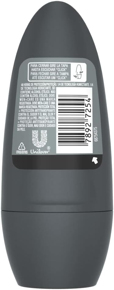 Desodorante Antitranspirante Roll-On Dove Men+Care Sem Perfume 3