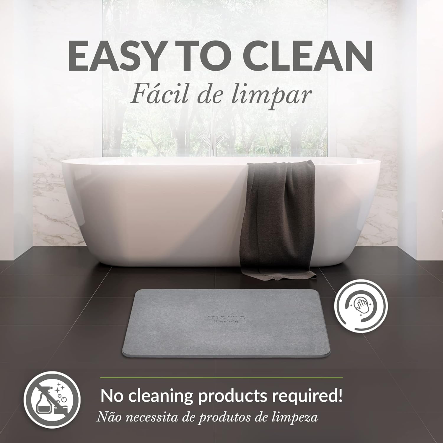 Tapete para Banheiro Antiderrapante Momo Lifestyle | Drytomita 5