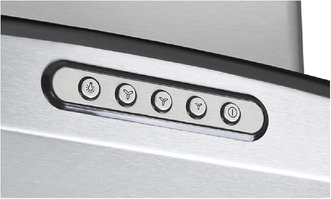 Coifa Ilha 90 cm Vidro Curvo Nardelli Inox 3