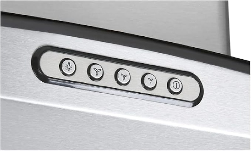 Coifa Ilha 90 cm Vidro Curvo Nardelli Inox 3