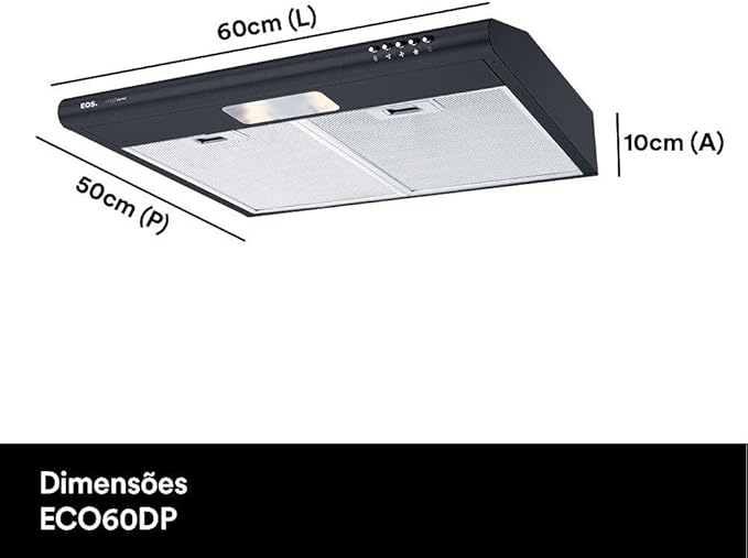 Depurador e Exaustor de Parede EOS 60 cm Cheff Gourmet Slim 4