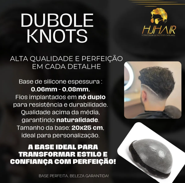 Prótese Capilar Fios Implantados em Nó Duplo Todas As Cores 4
